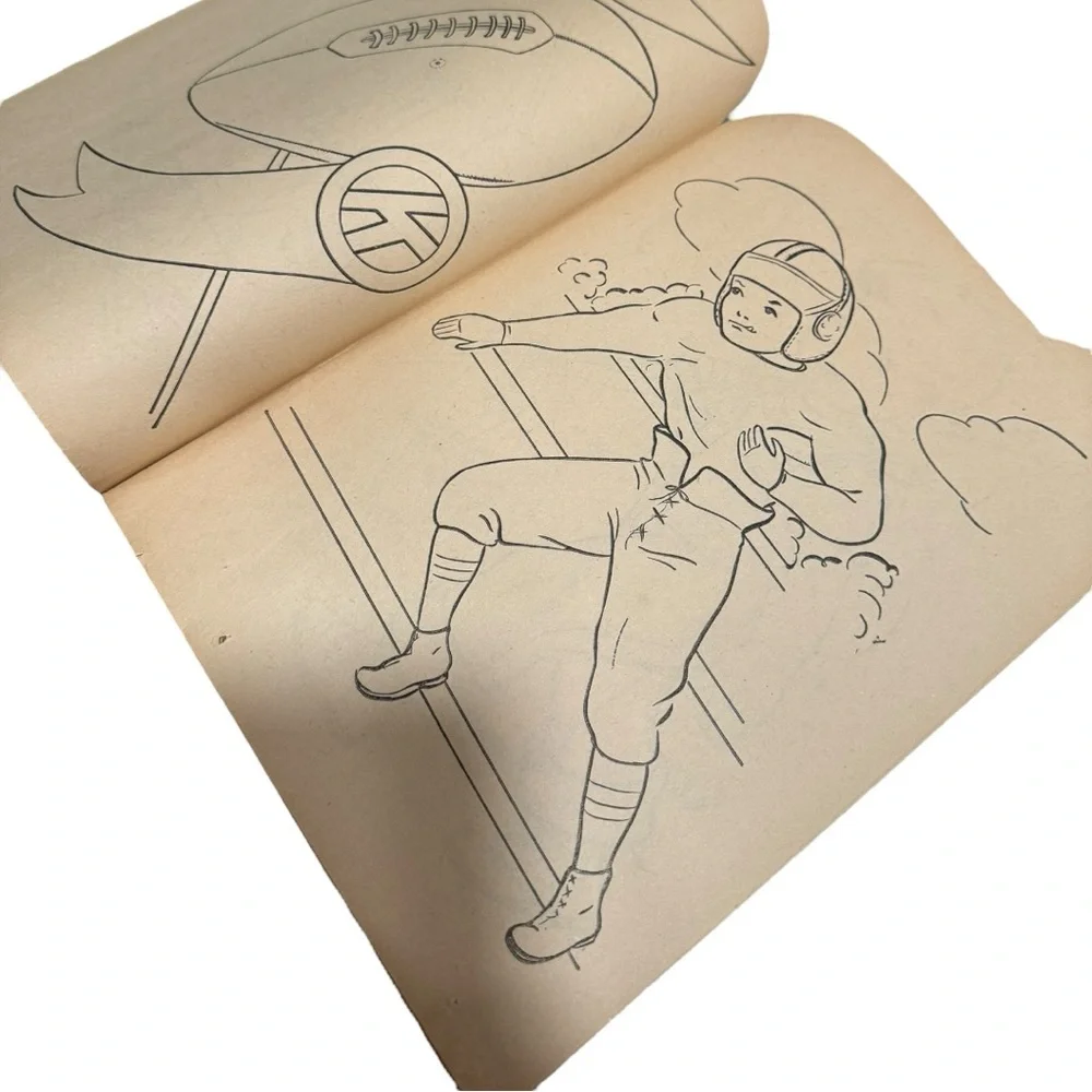 Vintage Littler League Coloring Book – Samuel Lowe Co. – 1950s Baseball